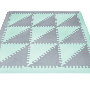 Alfombra Bebés Extra Acolchada Mint / Gris