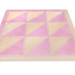 Alfombra Bebés Extra Acolchada Rosa / Beige