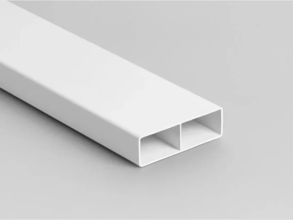 Tubo Rectangular de 80x25 mm en PVC